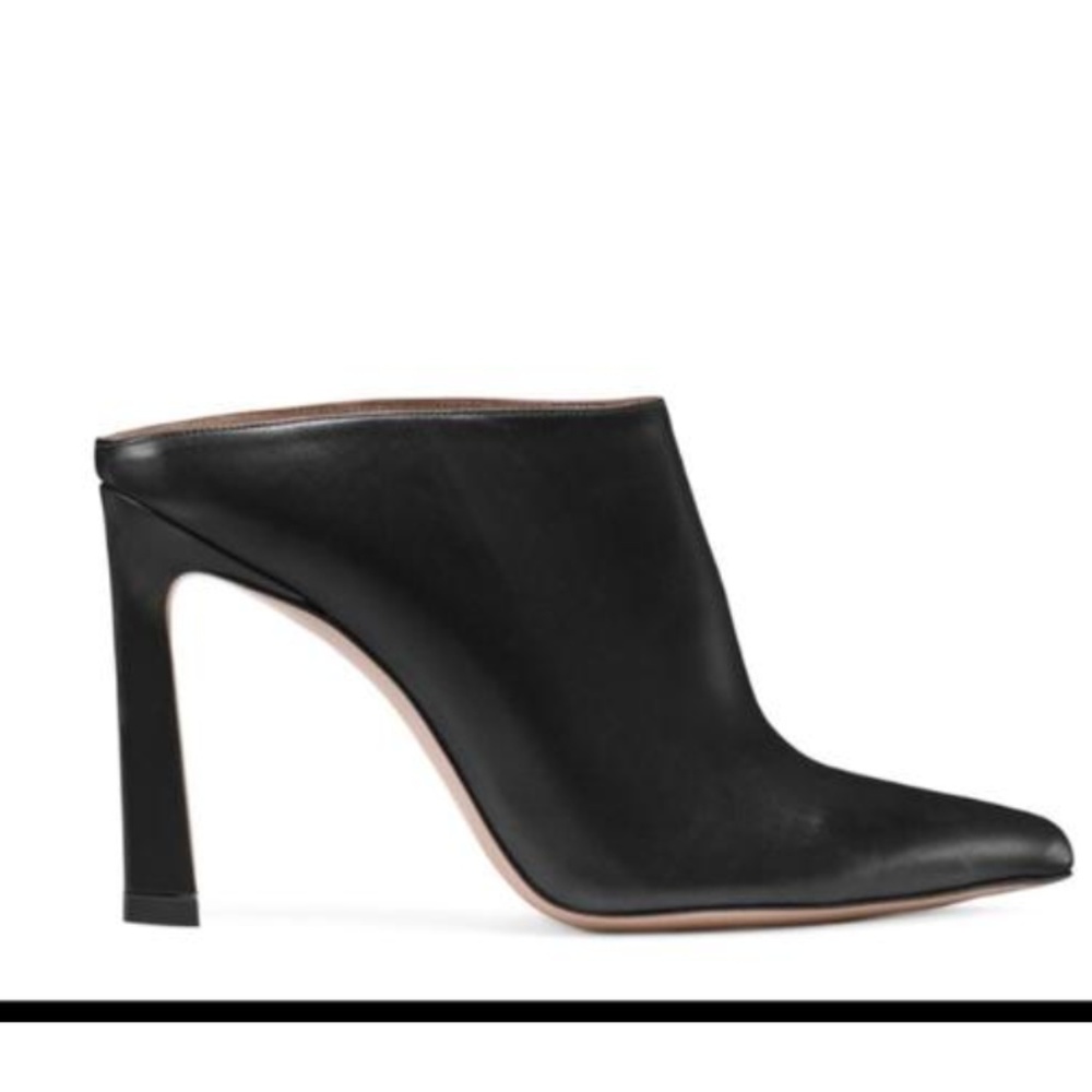 Stuart Weitzman Black Leather Camilla Mule 6.5